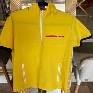 Prada rain resistant hooded shirt.